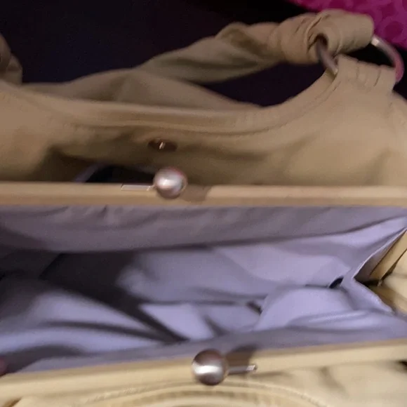 Vintage yellow coach bags with kiss lock - Picture 5 of 6